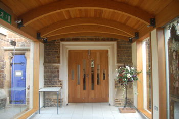 New door from church hall into church October 2008